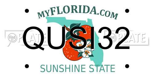 QUSI32 Florida License Plate