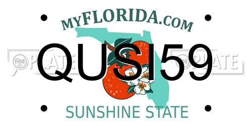 QUSI59 Florida License Plate