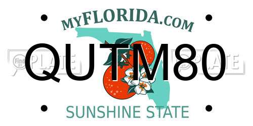 QUTM80 Florida License Plate