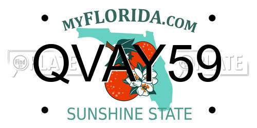 QVAY59 Florida License Plate