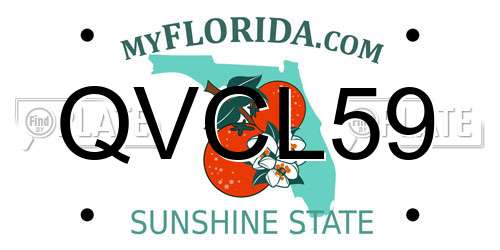 QVCL59 Florida License Plate