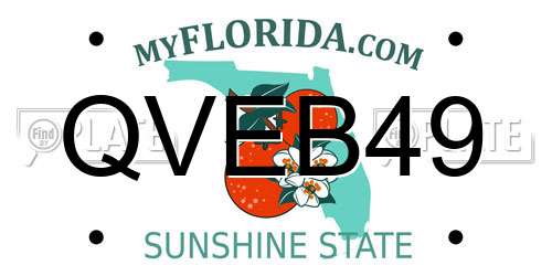 QVEB49 Florida License Plate