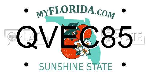 QVEC85 Florida License Plate