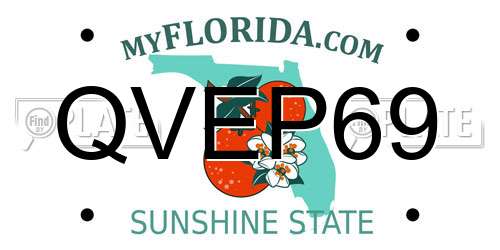 QVEP69 Florida License Plate