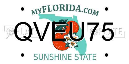 QVEU75 Florida License Plate