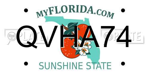 QVHA74 Florida License Plate