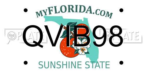 QVIB98 Florida License Plate