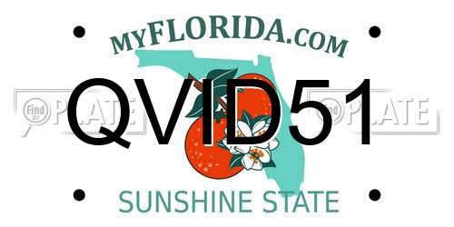 QVID51 Florida License Plate