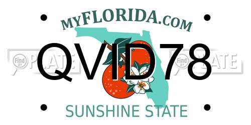 QVID78 Florida License Plate