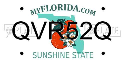 QVR52Q Florida License Plate