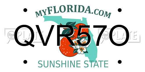 QVR57O Florida License Plate