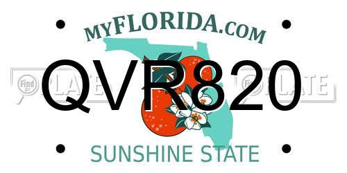 QVR820 Florida License Plate