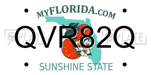 QVR82Q Florida License Plate