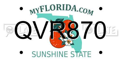 QVR870 Florida License Plate