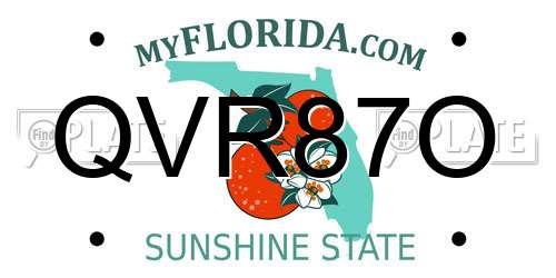 QVR87O Florida License Plate