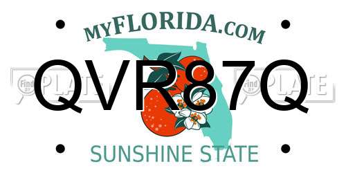 QVR87Q Florida License Plate