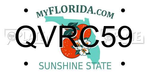 QVRC59 Florida License Plate