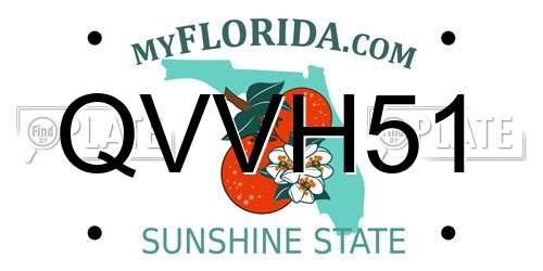 QVVH51 Florida License Plate