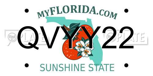QVYY22 Florida License Plate