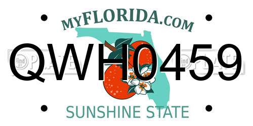 QWH0459 Florida License Plate