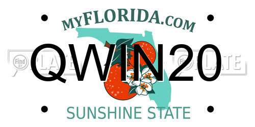QWIN20 Florida License Plate