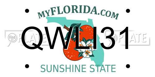 QWLI31 Florida License Plate