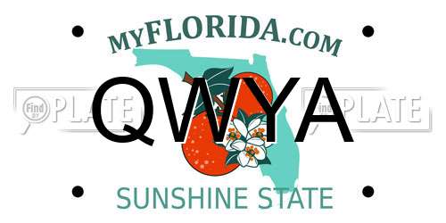 QWYA Florida License Plate