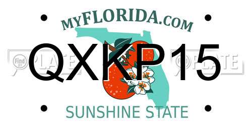 QXKP15 Florida License Plate