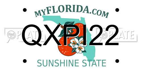 QXPI22 Florida License Plate