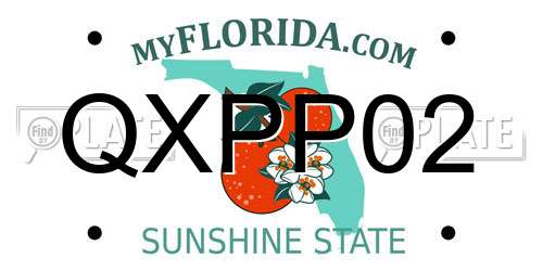 QXPP02 Florida License Plate