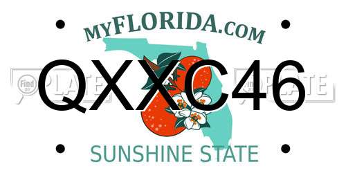 QXXC46 Florida License Plate