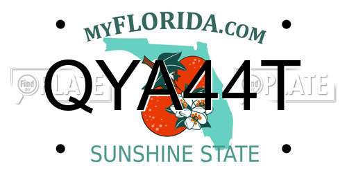 QYA44T Florida License Plate