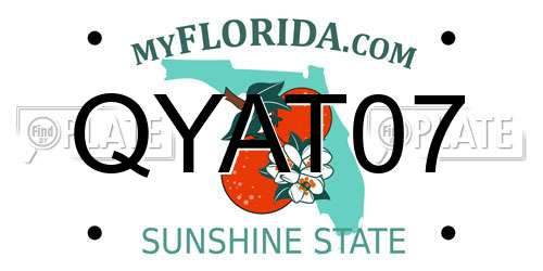QYAT07 Florida License Plate