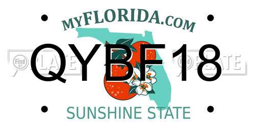 QYBF18 Florida License Plate
