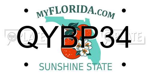 QYBP34 Florida License Plate