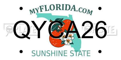 QYCA26 Florida License Plate