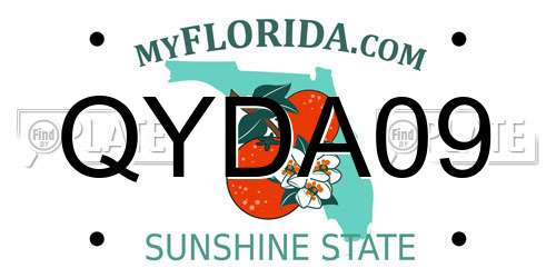 QYDA09 Florida License Plate