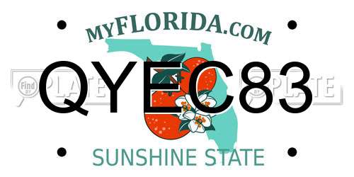 QYEC83 Florida License Plate