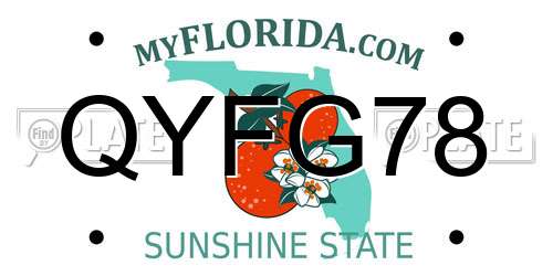 QYFG78 Florida License Plate