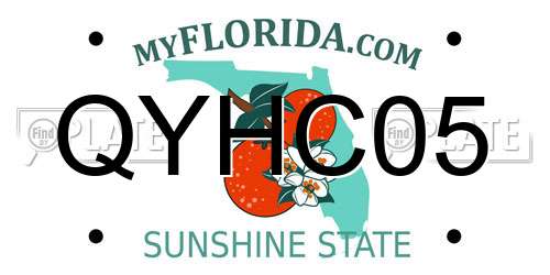QYHC05 Florida License Plate