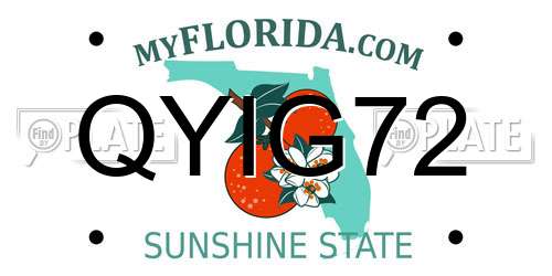 QYIG72 Florida License Plate
