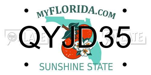QYJD35 Florida License Plate