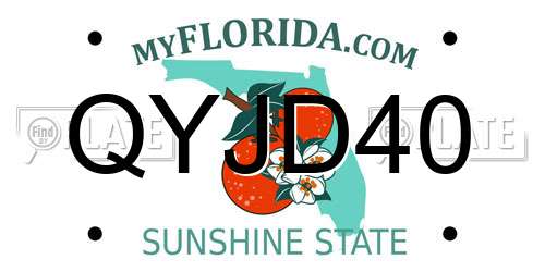 QYJD40 Florida License Plate