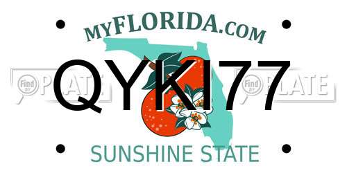 QYKI77 Florida License Plate