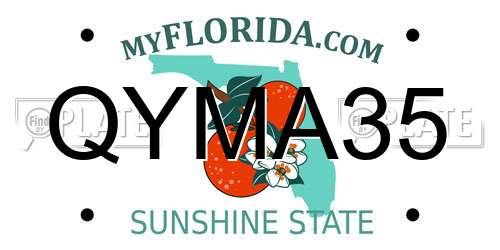 QYMA35 Florida License Plate