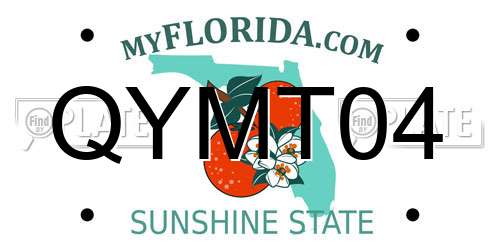 QYMT04 Florida License Plate