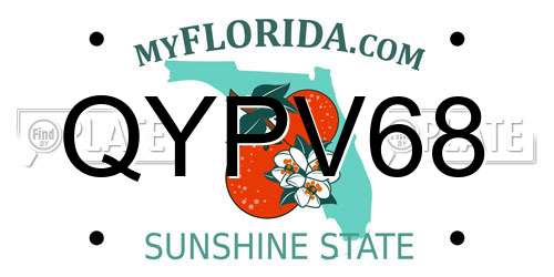QYPV68 Florida License Plate