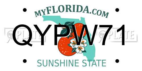 QYPW71 Florida License Plate
