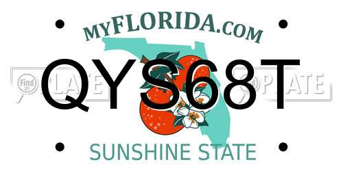 QYS68T Florida License Plate
