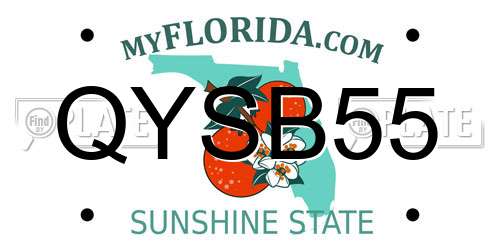 QYSB55 Florida License Plate